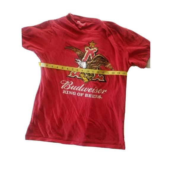 Pacsun Budweiser Vintage Washed Graphic Red Tee T-Shirt Sz Small - Picture 1 of 5